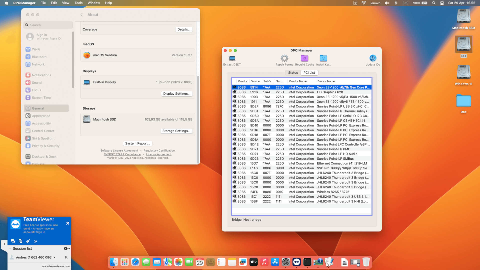 Lenovo Thinkpad T480 [KabyLake R   Intel UHD 620 + PS2 SMBUS]   OpenCore 2